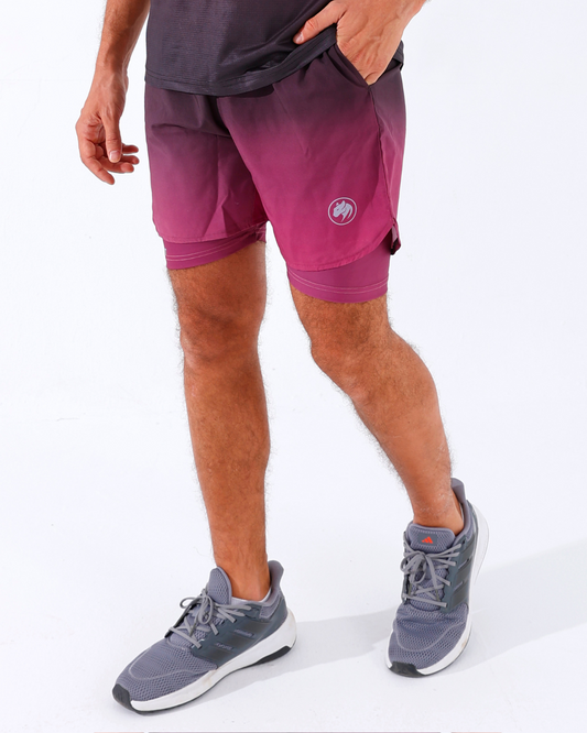 Panther Mulberry Gradient Shorts