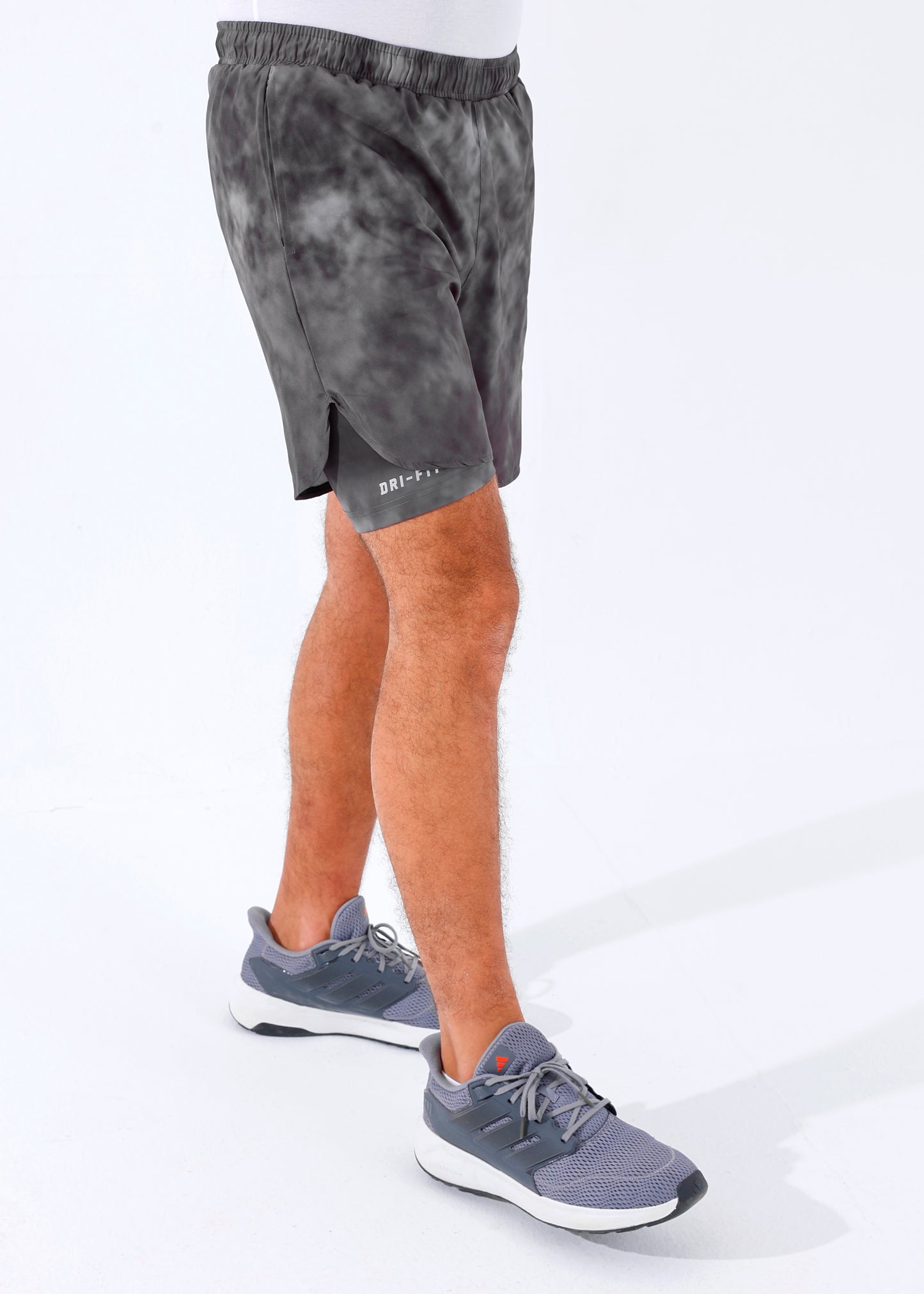 Panther Dry-Fit Acid Wash Grey Shorts