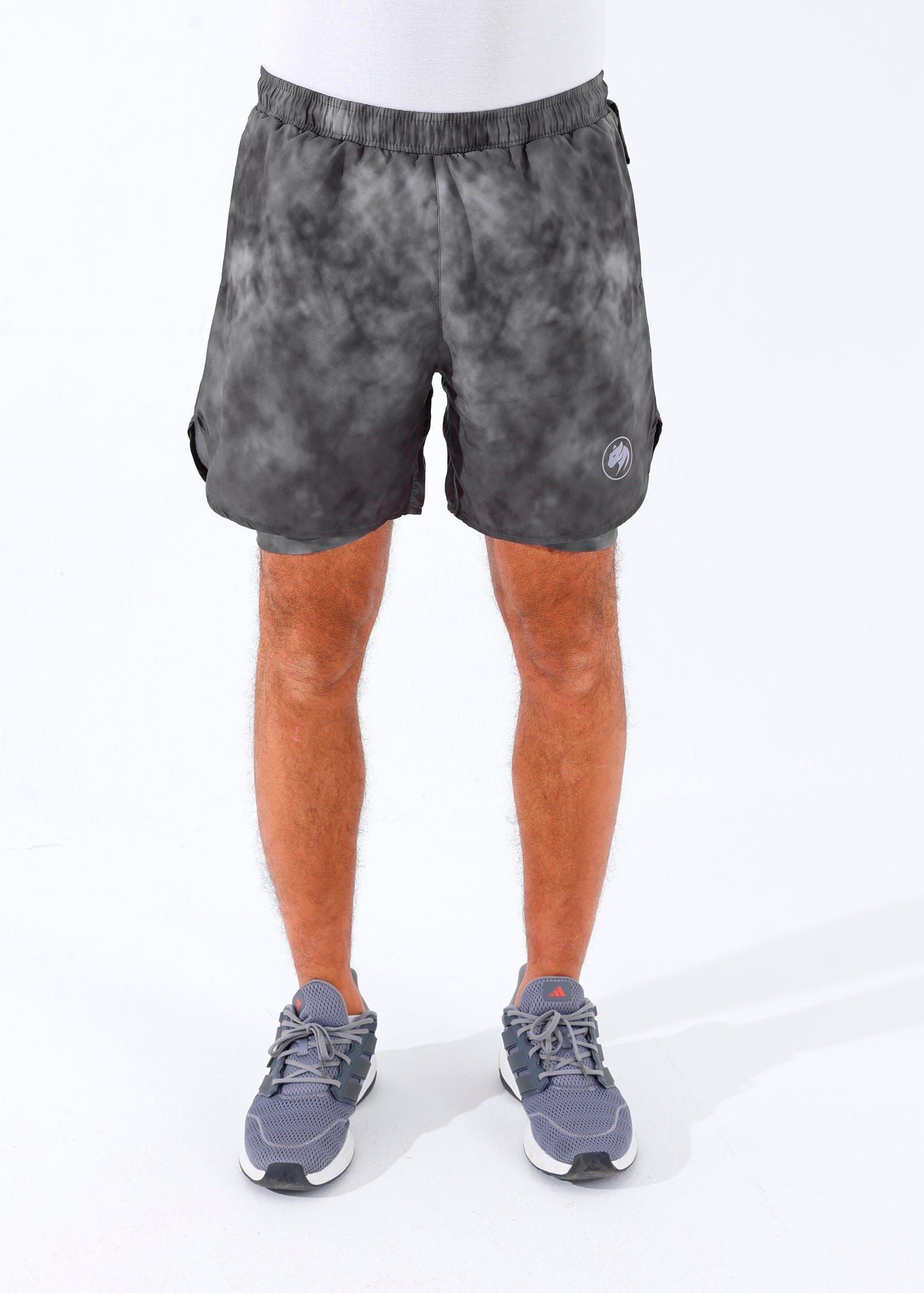 Panther Dry-Fit Acid Wash Grey Shorts