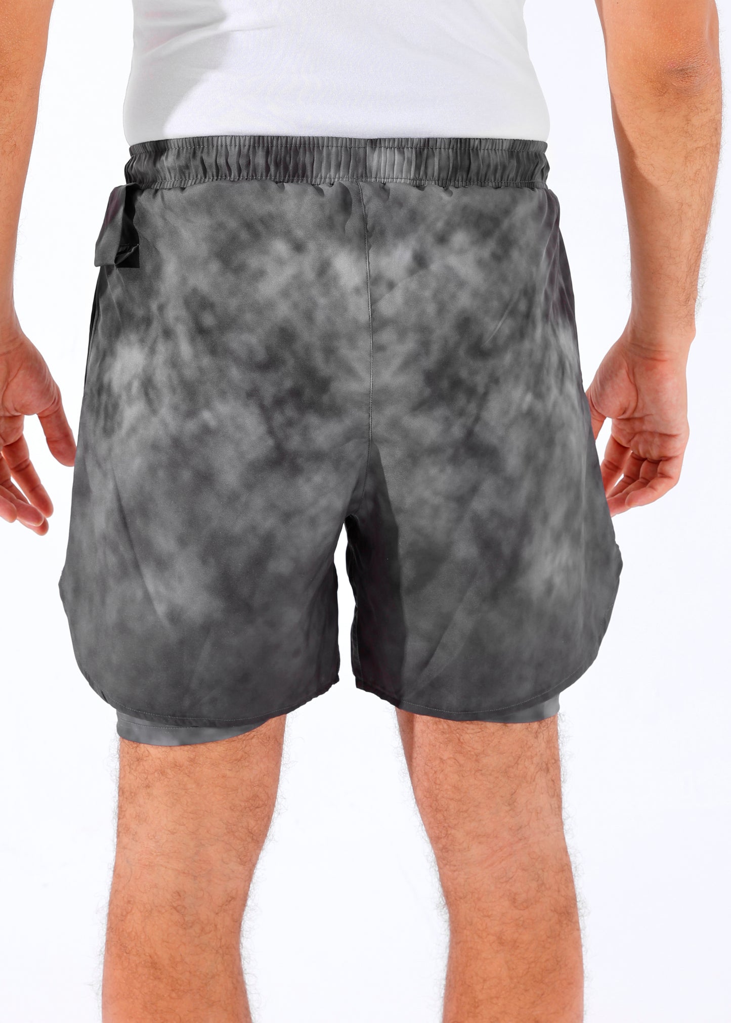 Panther Dry-Fit Acid Wash Grey Shorts