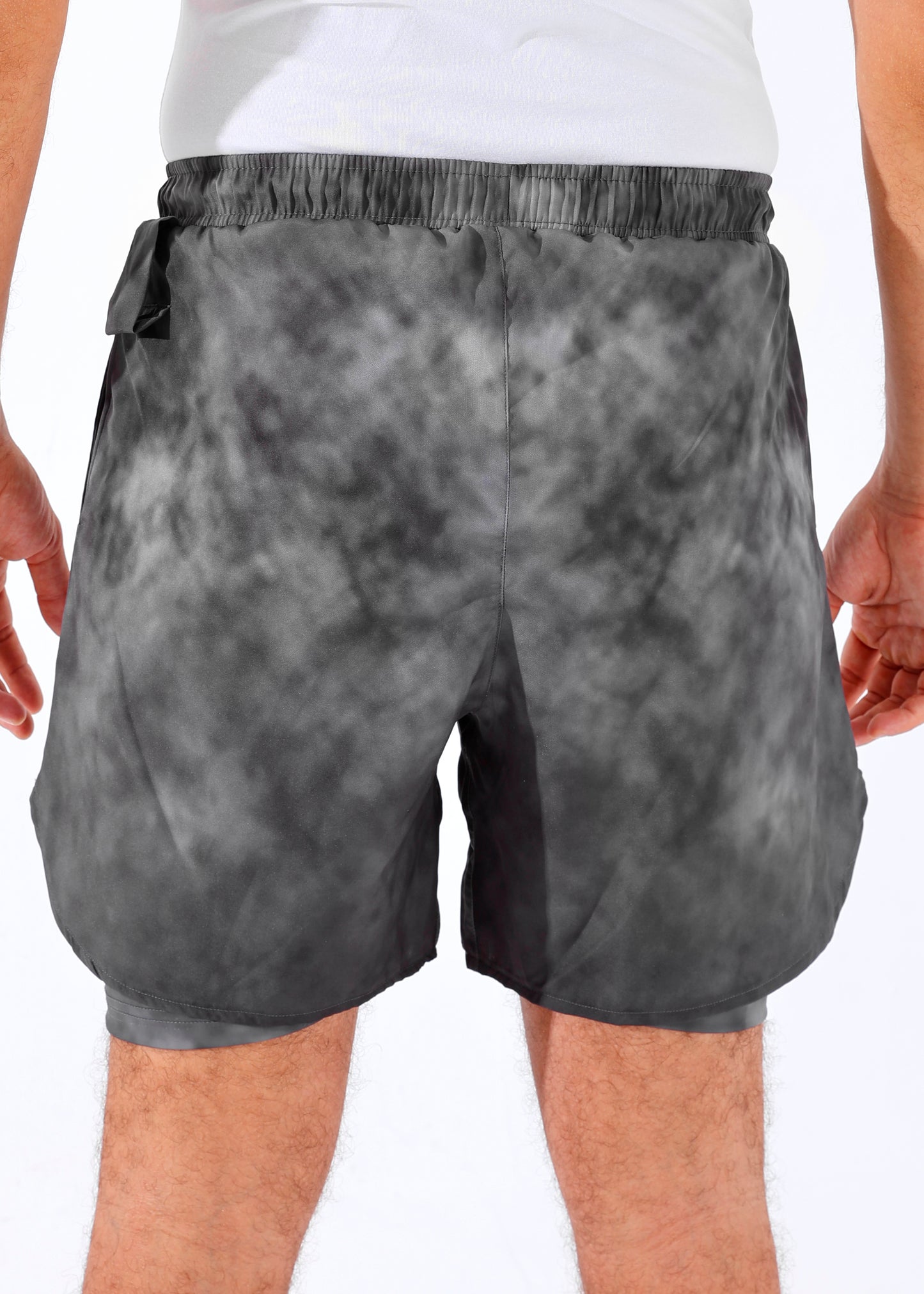 Panther Dry-Fit Acid Wash Grey Shorts