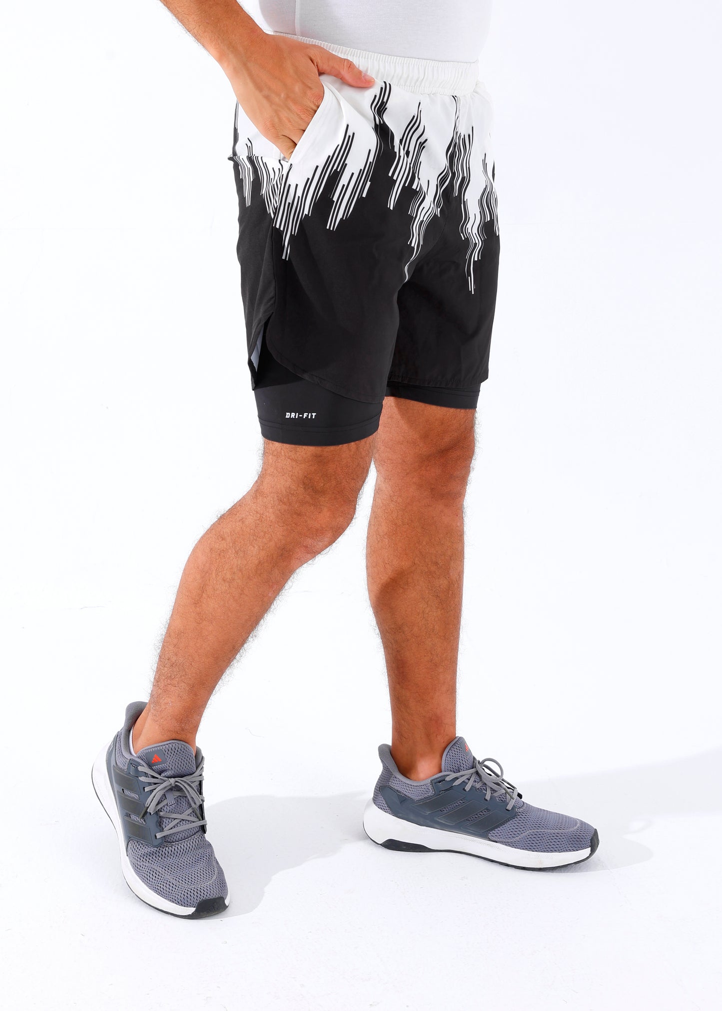 Panther Dry-Fit B&W Shorts