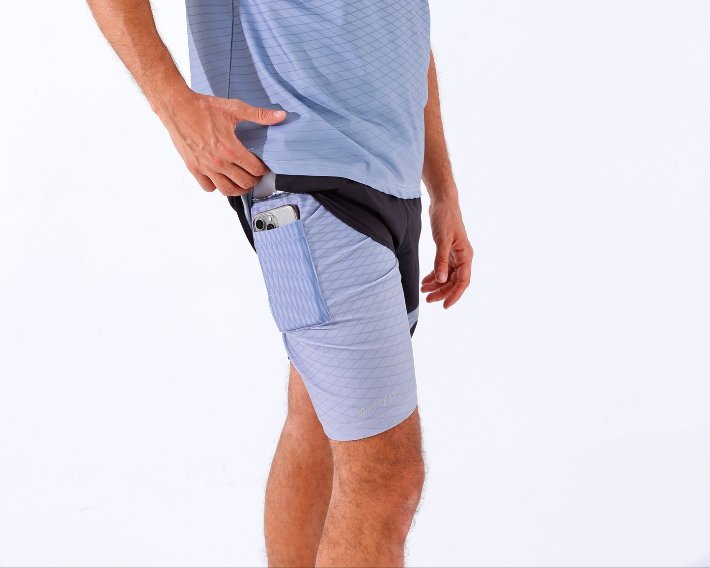 Panther Dry-Fit Silver Mesh Shorts