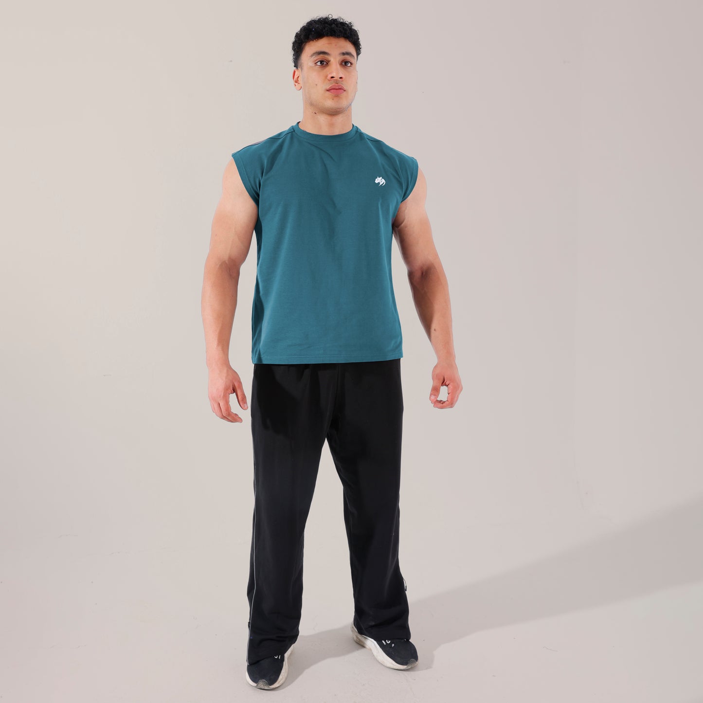 Teal blue performa tank top