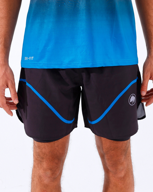 Panther Dry-Fit Blue Strip Shorts