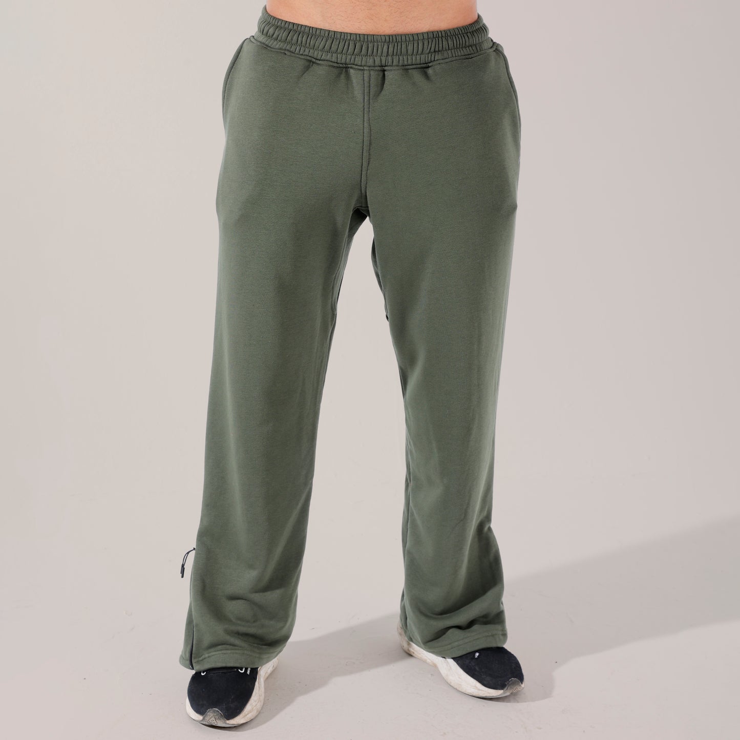 Olive Wide leg performance Sweatpants