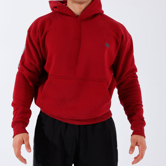 Maroon red Oversized Monster Hoodie