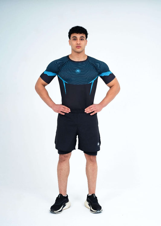 Silver Panther pro compression/ Short Set