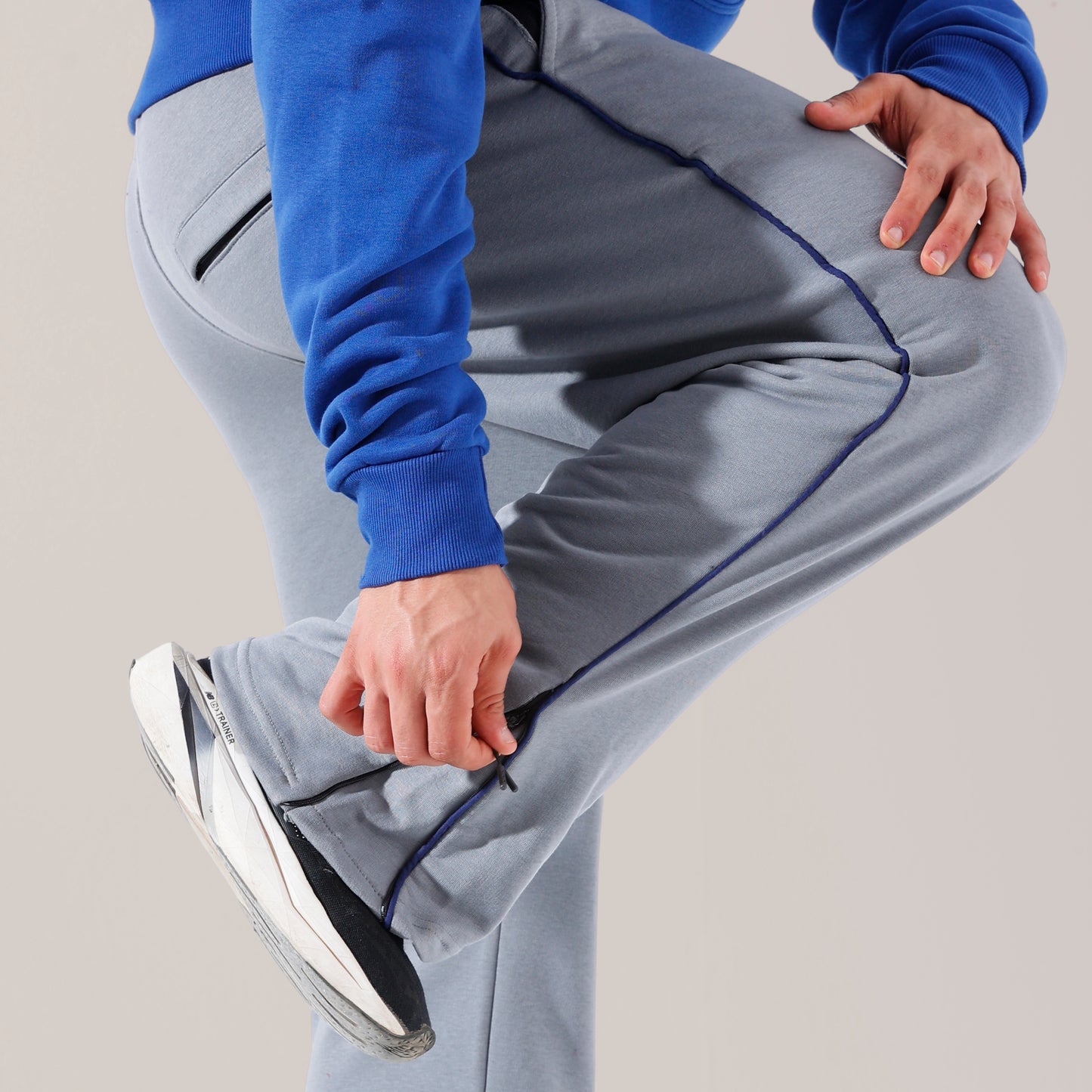 Grey Wide leg performance Sweatpants