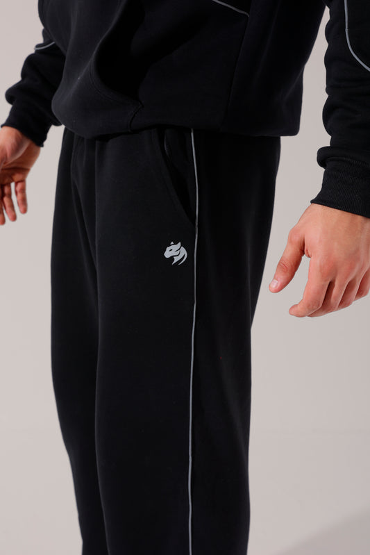 Black Wide leg performance Sweatpants
