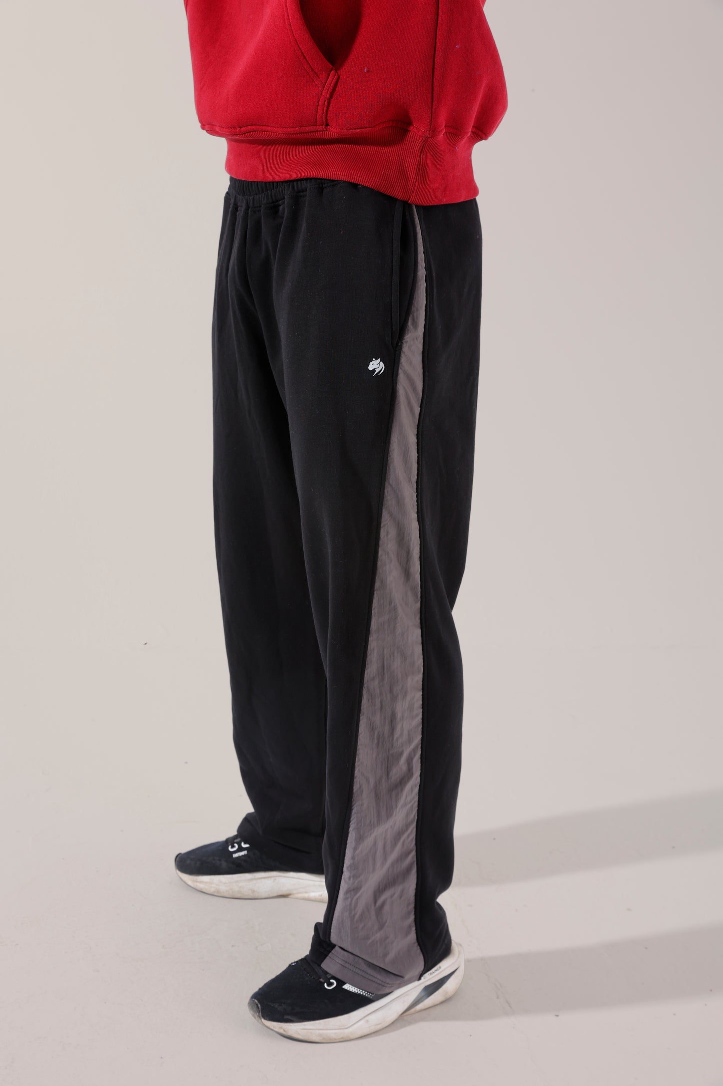 Black v cut sweatpants