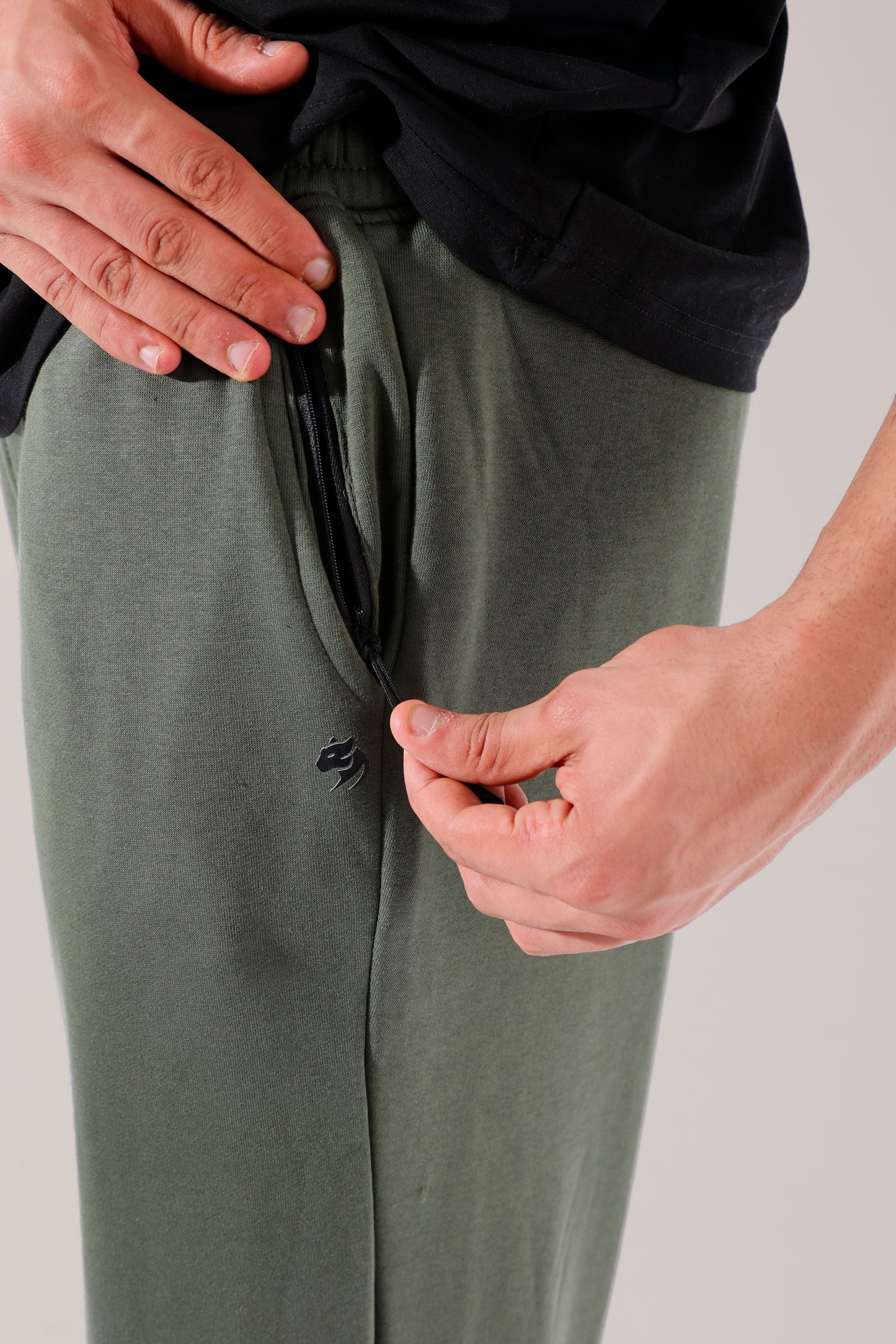 Olive Wide leg performance Sweatpants