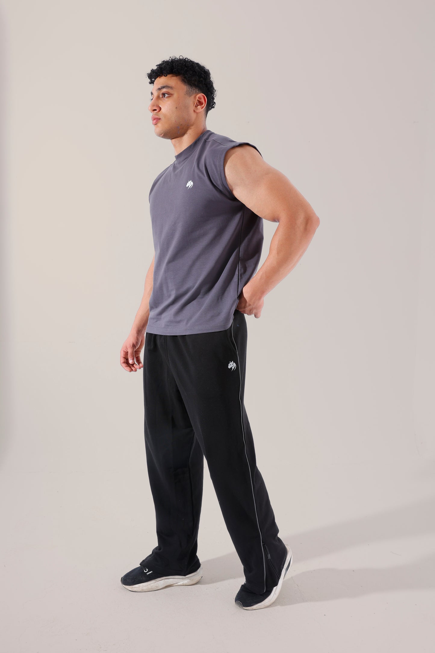 Gray performa tank top