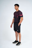 Maroon red Panther Pro-compression/Short Set