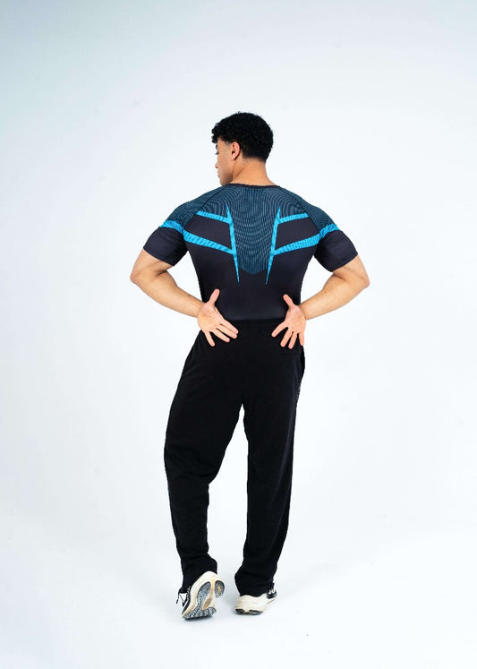 Navy Panther-Compression/ Sweat pants set