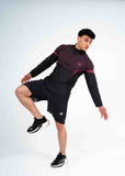Maroon Panther Pro Quarter Zipper & Black Short Set
