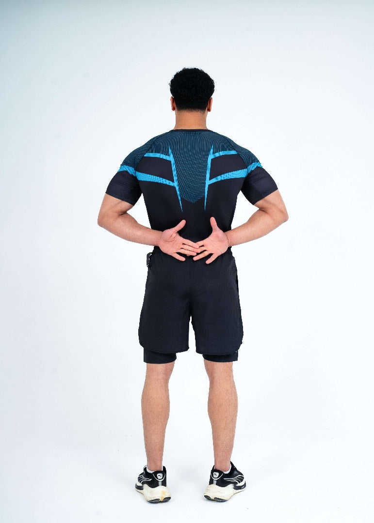 Silver Panther pro compression/ Short Set