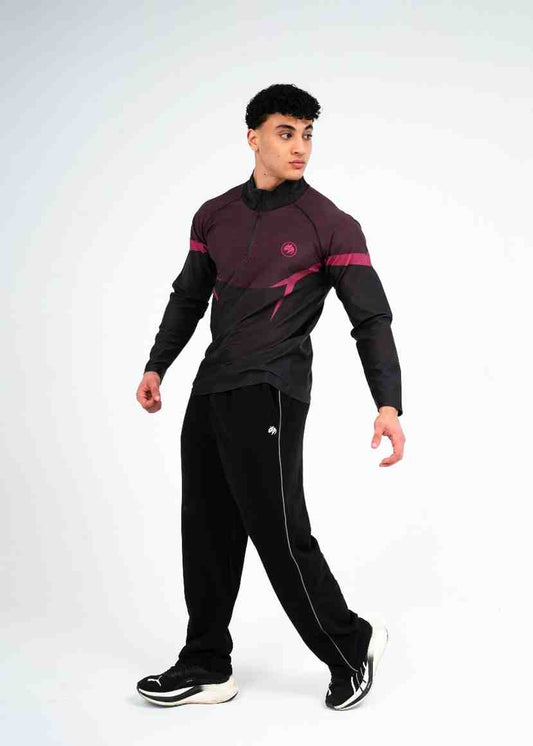 Maroon Panther Pro Quarter Zip + Sweat Pants set