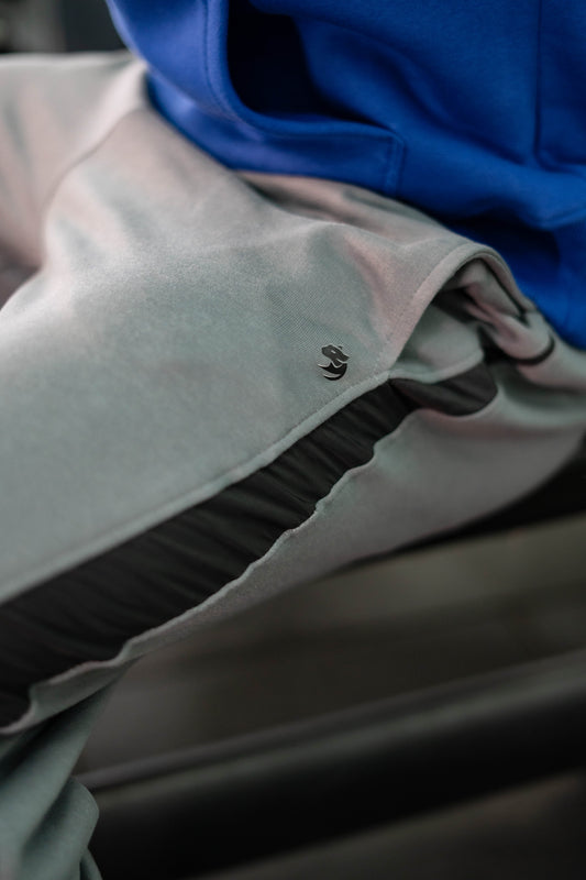 Gray v cut sweatpants