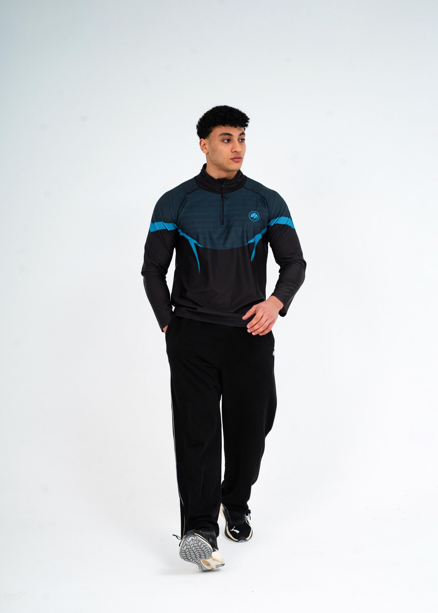 Navy Panther Pro Quarter Zip + Sweat Pants set