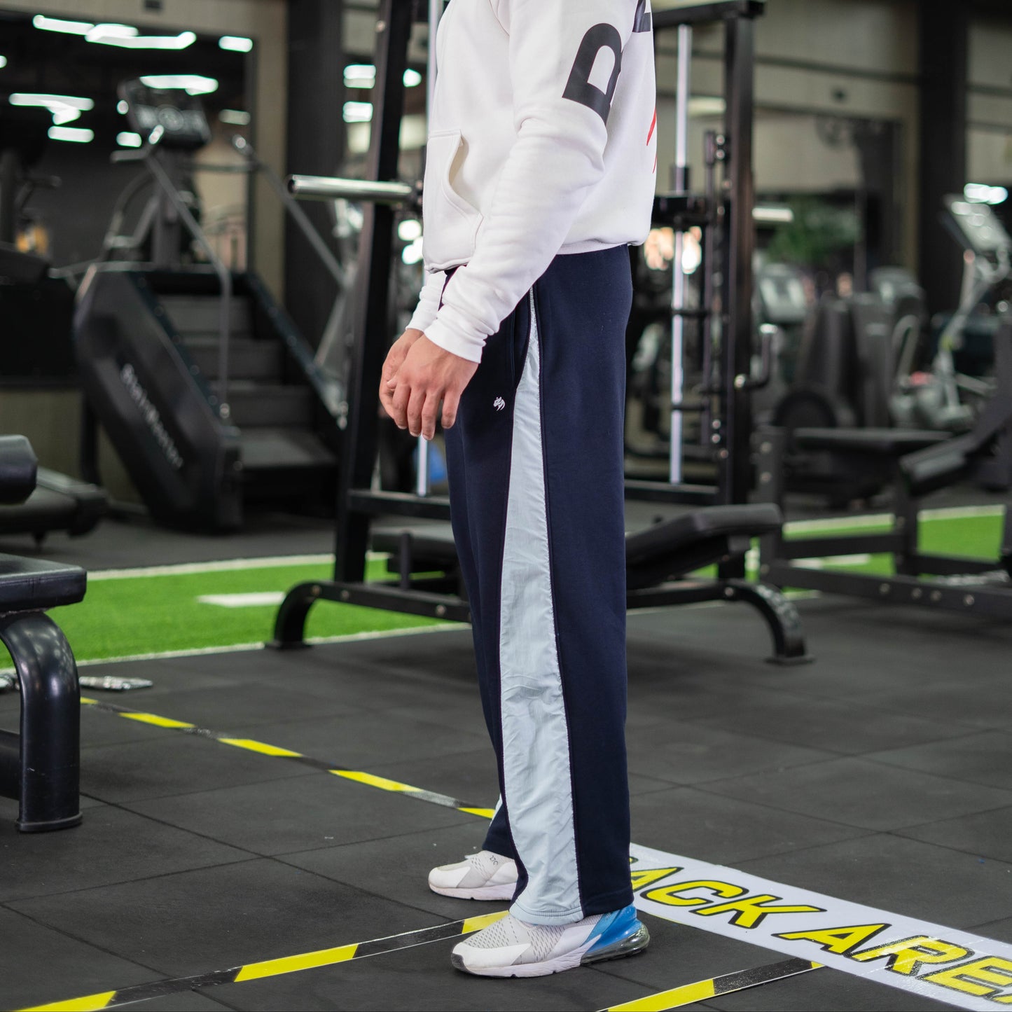 Blue v cut sweatpants